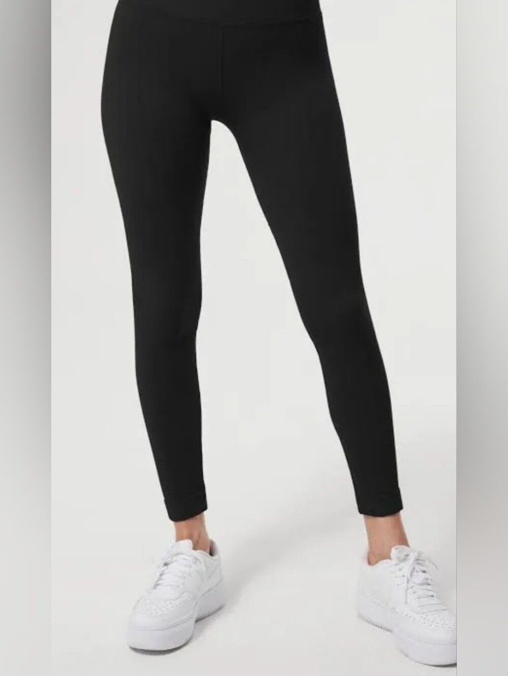 NUX High-Rise Ribbed Black Women's LEGGINGS - Picture 4 of 4